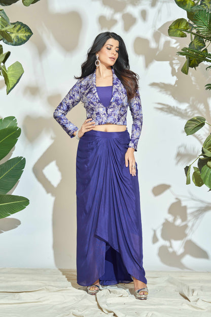 DEEP INDIGO INDOWESTERN OUTFIT WITH JACKET