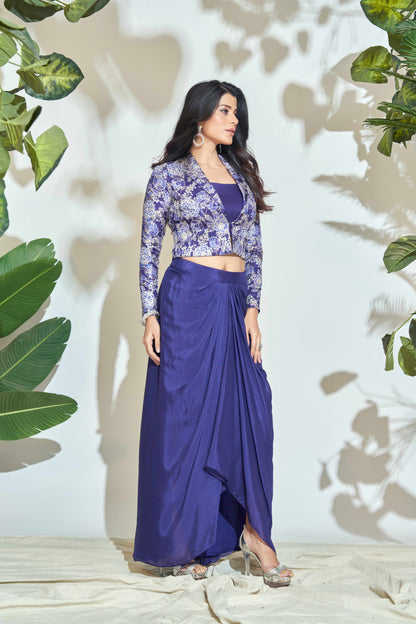 DEEP INDIGO INDOWESTERN OUTFIT WITH JACKET